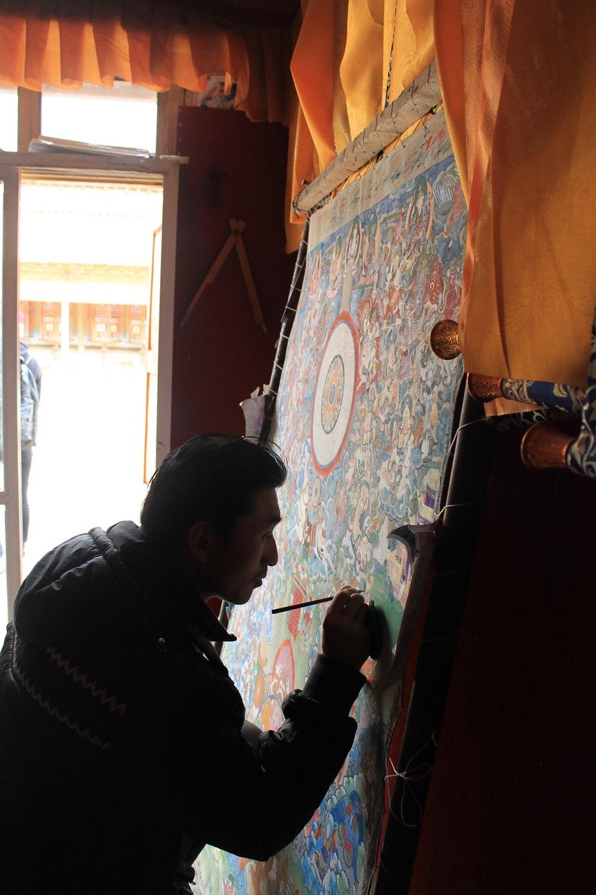 thangka, tibetan area, painter, thangka, thangka, thangka, thangka, thangka